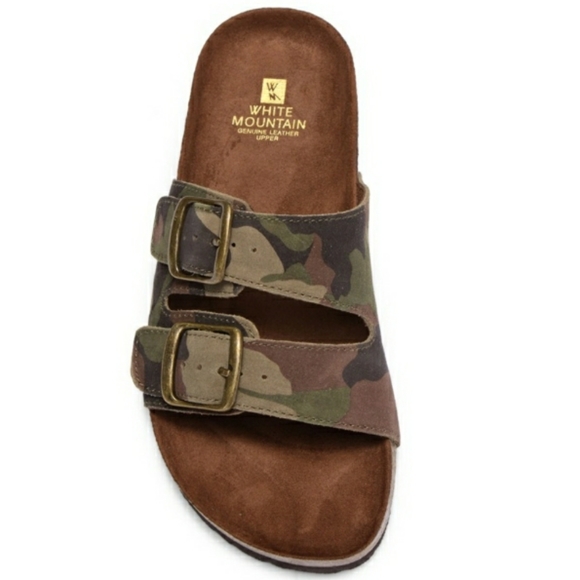 white mountain camo sandals